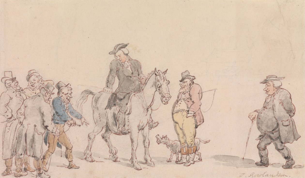 Wakefieldin vikaari- Vikaari myy hevosensa tekijältä Thomas Rowlandson