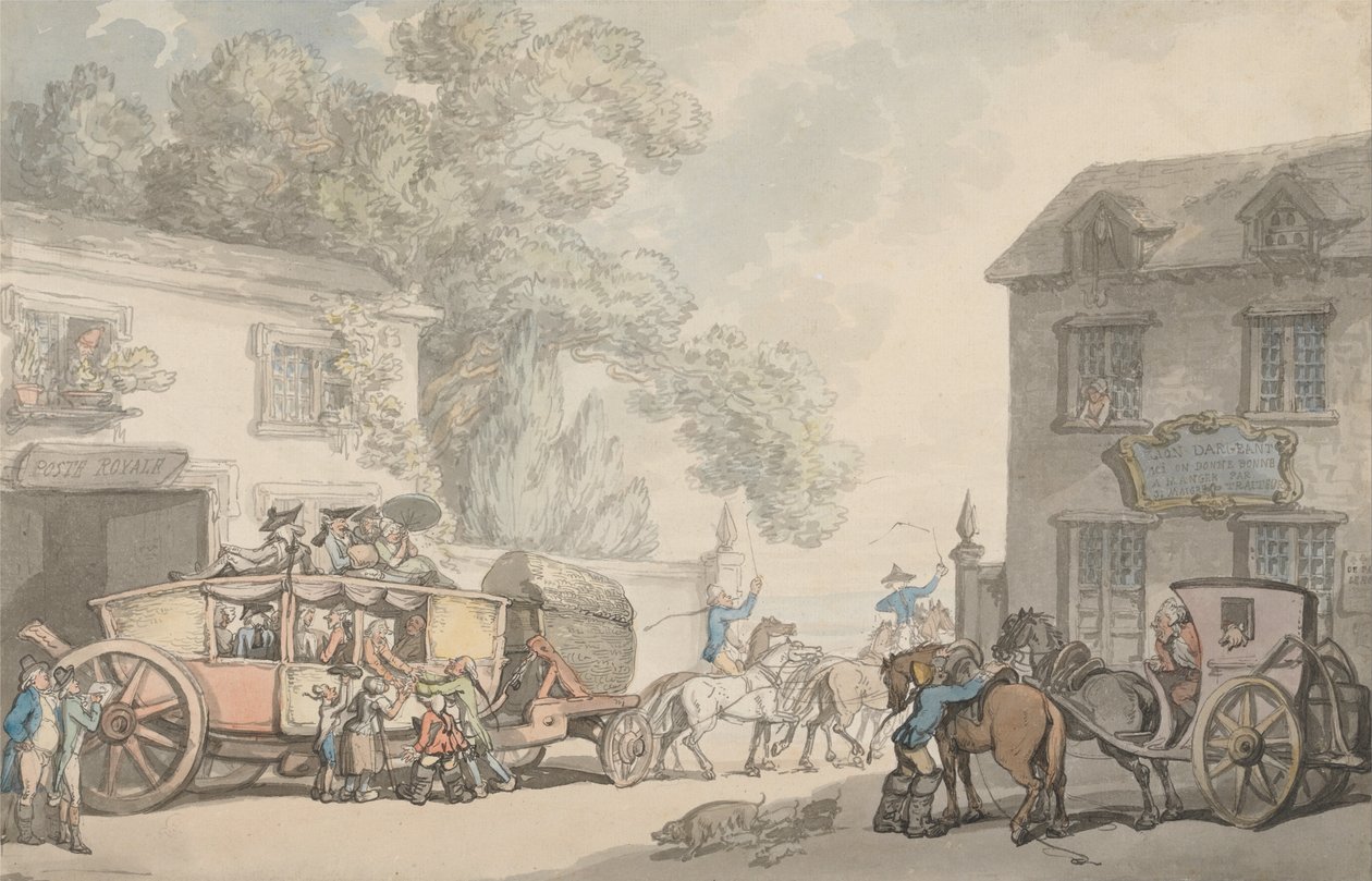 Matkustaminen Ranskassa tekijältä Thomas Rowlandson