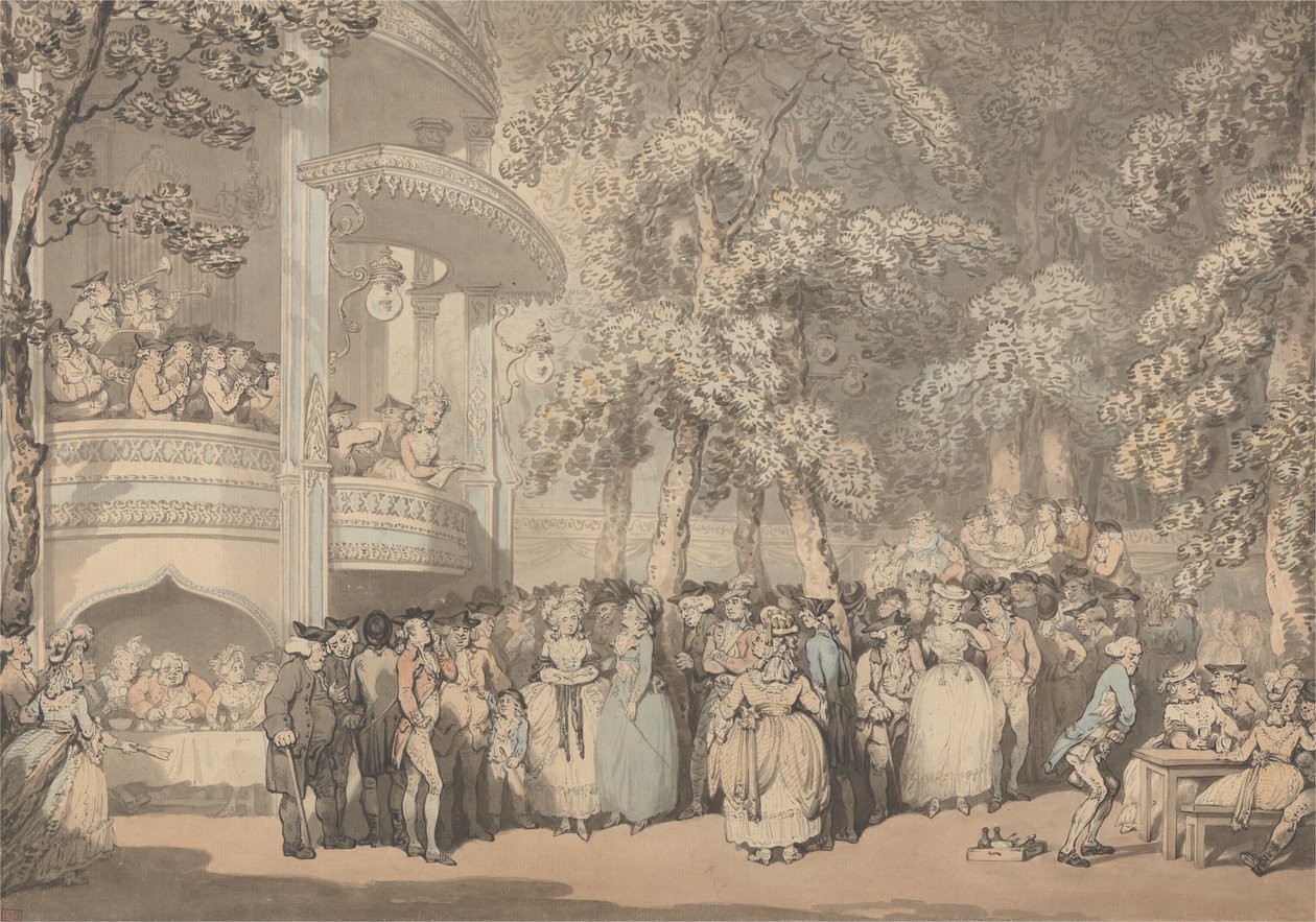 Vauxhall Gardens tekijältä Thomas Rowlandson