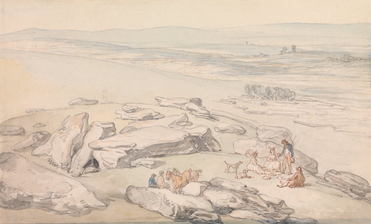 Näkymä Exmoorista tekijältä Thomas Rowlandson
