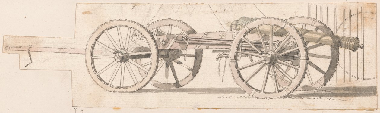 Gun and Limber, No.7 (tussi ja tussi pesu paperille) tekijältä Thomas Sandby