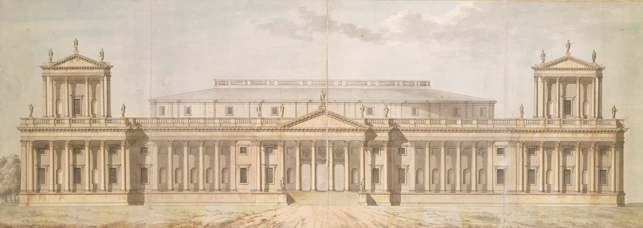 Sandby, Thomas (1721-98): Suunnittelu kansalliselle mausoleumille tekijältä Thomas Sandby