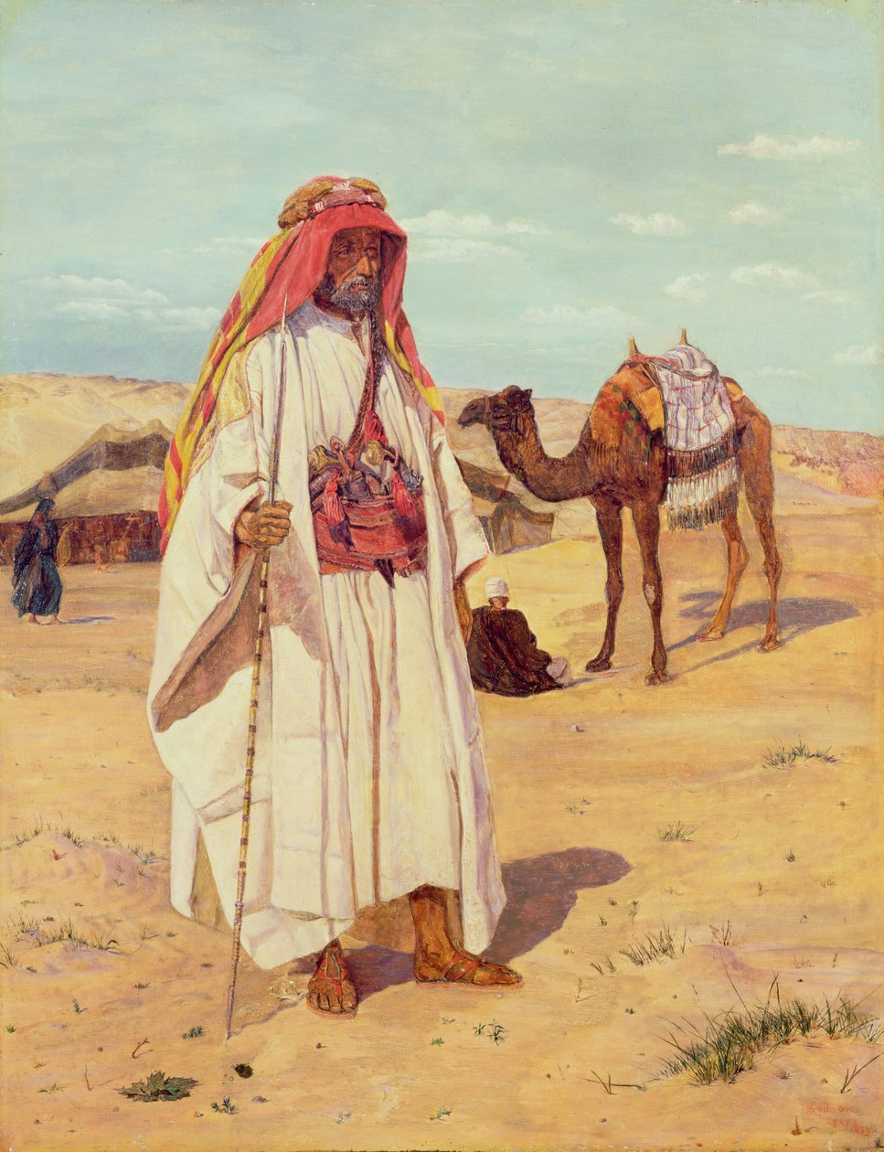 Arab Shaykh (Richard Burton arabimekossa), 1854 tekijältä Thomas Seddon