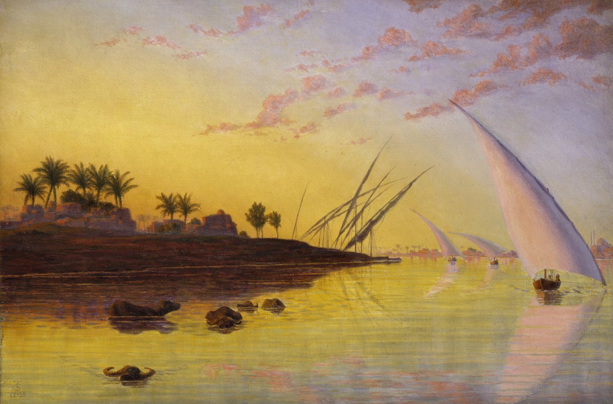 Näkymä Niilille, 1855 tekijältä Thomas Seddon
