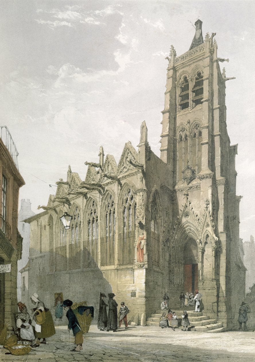 Pariisin Pyhän Severinin kirkon ulkopuoli tekijältä Thomas Shotter Boys