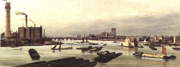 Shot Tower ja Westminster, 1842 tekijältä Thomas Shotter Boys