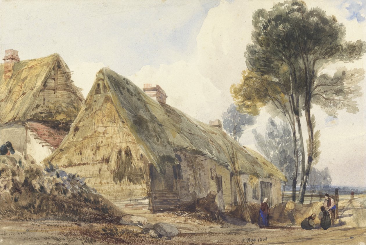Näkymä Swiss Cottagessa, Lontoossa, 1836 (wc paperilla) tekijältä Thomas Shotter Boys