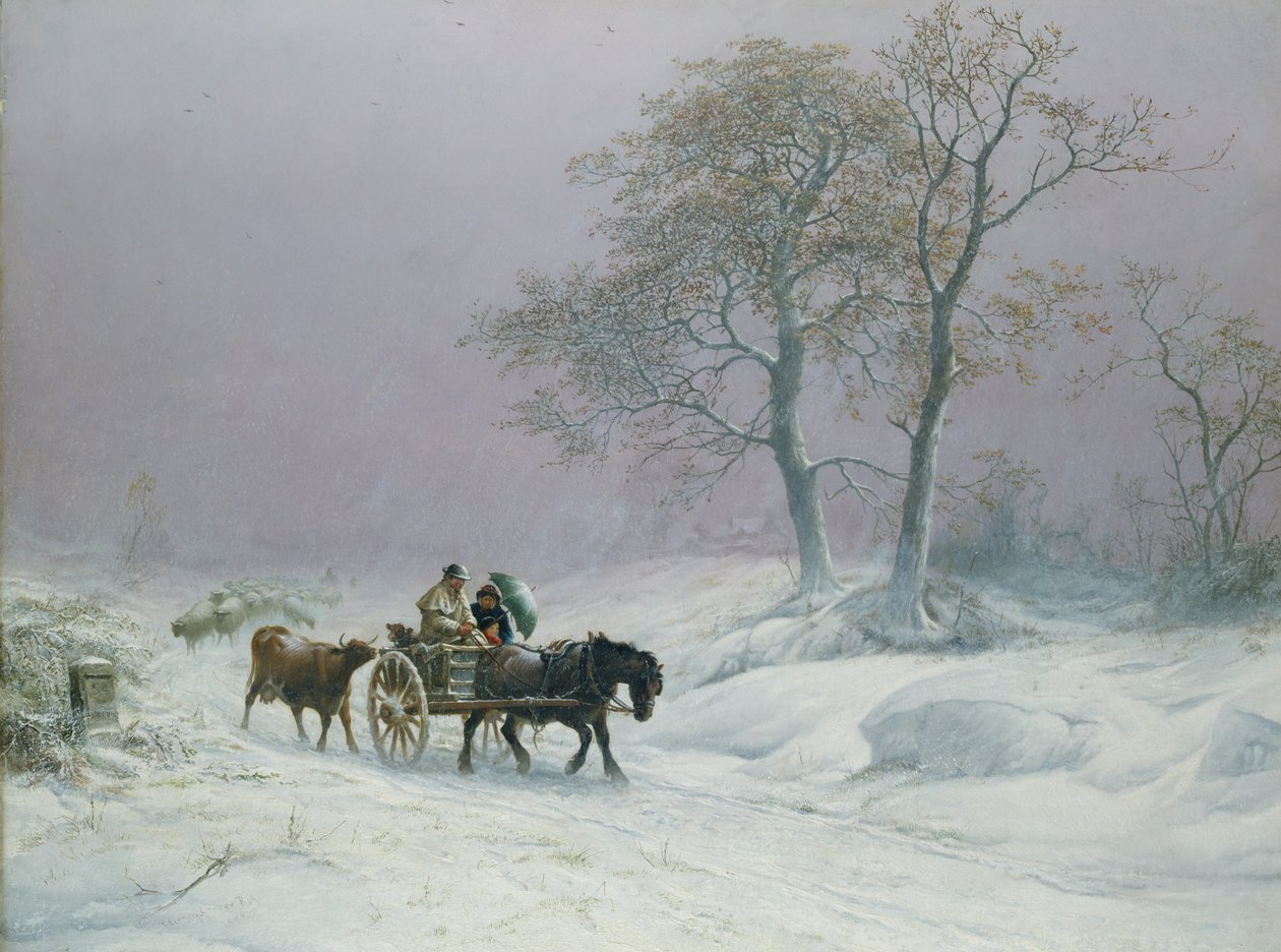 Talvinen tie markkinoille (öljy) tekijältä Thomas Sidney Cooper