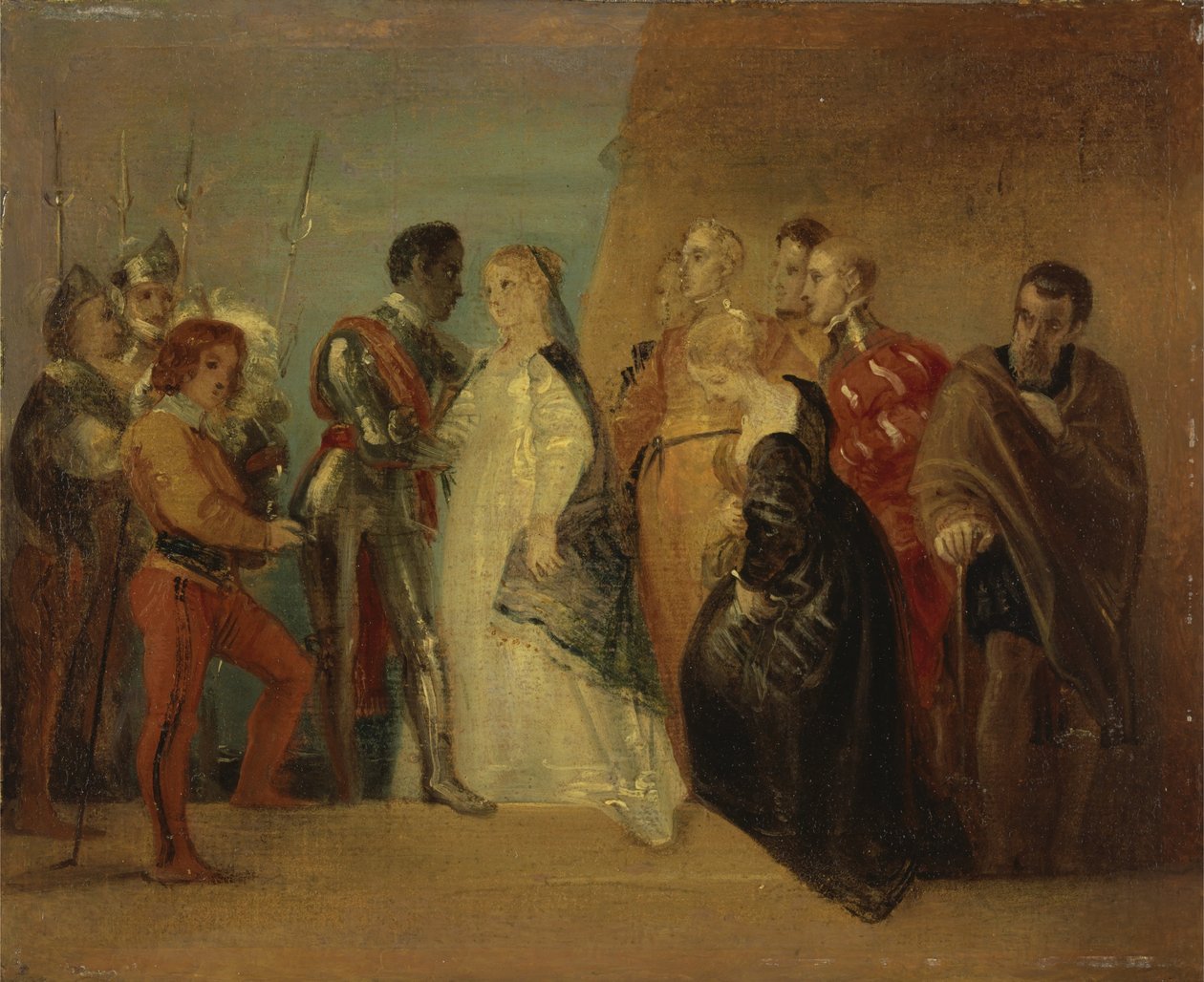 Othellon paluu, Othellosta, näytös II, kohtaus ii tekijältä Thomas Stothard