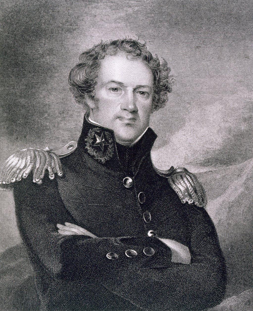 Kenraalimajuri Alexander Macomb (1782-1842), kaivertaja James Barton Longacre (1794-1869). tekijältä Thomas Sully