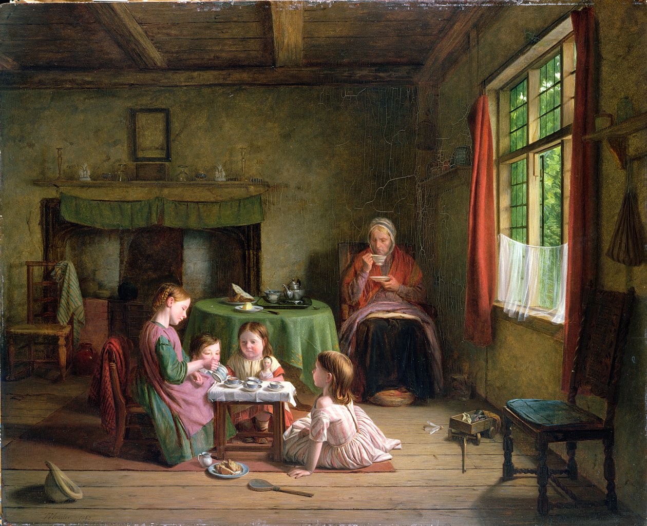 Tea Party, 1862 (paneeli) tekijältä Thomas Webster