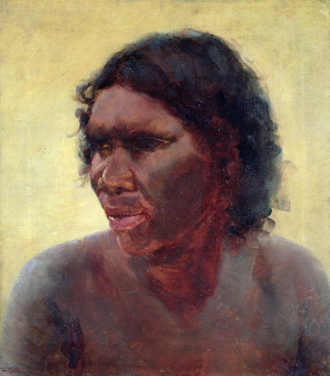 Muotokuva aboriginaalista, n. 1895 tekijältä Thomas William Roberts