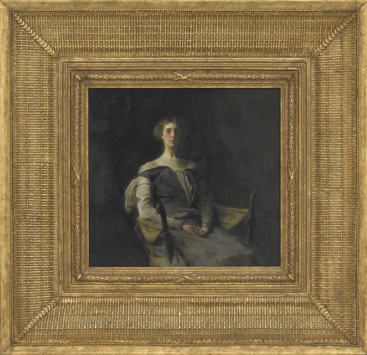 Tytön muotokuva, 1905 (öljy puulevylle) tekijältä Thomas Wilmer Dewing