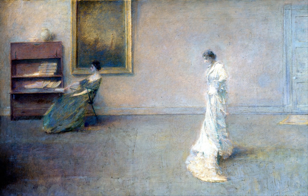 Valkoinen mekko tekijältä Thomas Wilmer Dewing