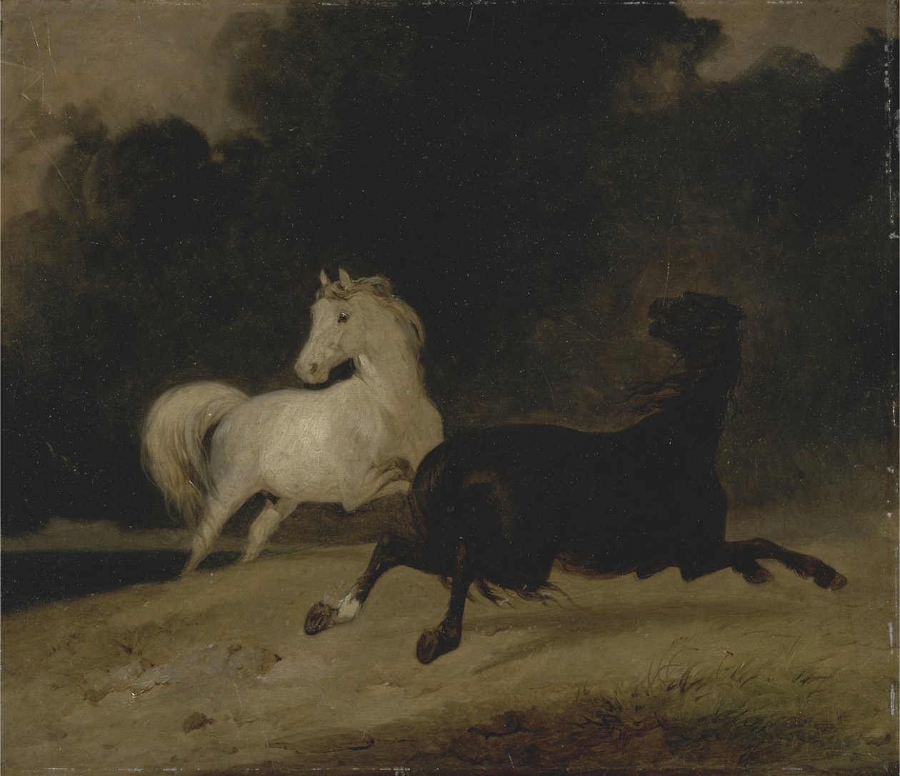Hevoset ukkosmyrskyssä, 1823 tekijältä Thomas Woodward