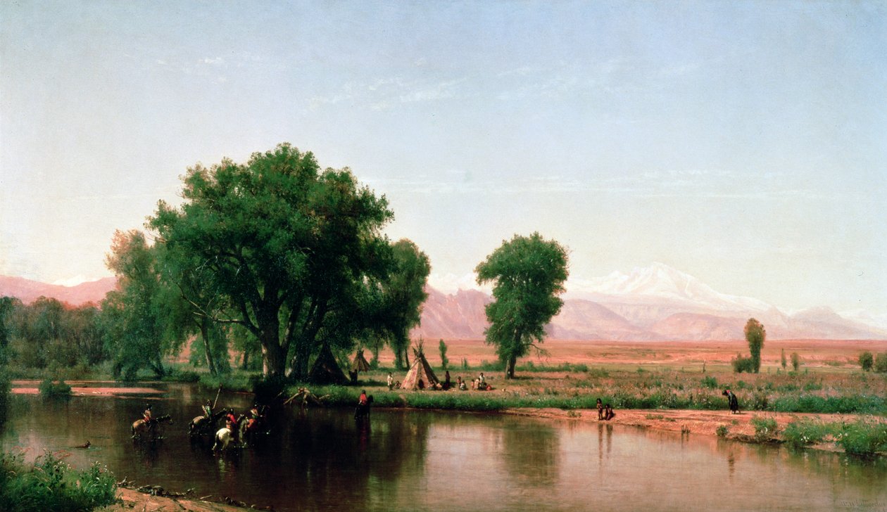 Fordin ylittäminen, Platte River, Colorado tekijältä Thomas Worthington Whittredge