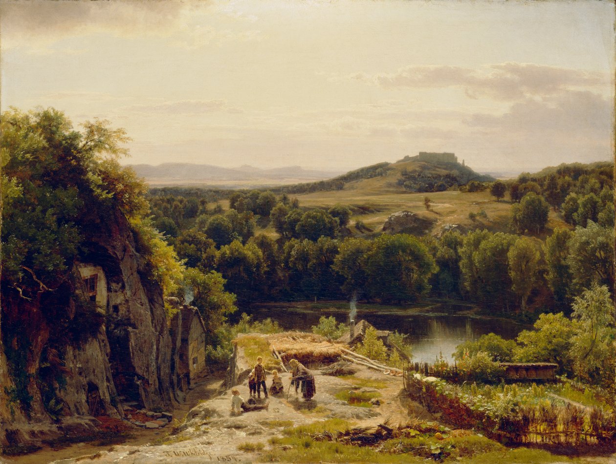 Maisema Harz-vuorilla, 1854 tekijältä Thomas Worthington Whittredge