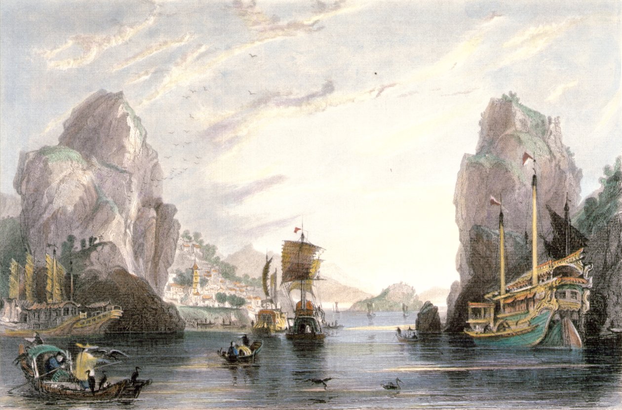 Shi-Mun eli Rock Gates, n. 1850 tekijältä Thomas Allom