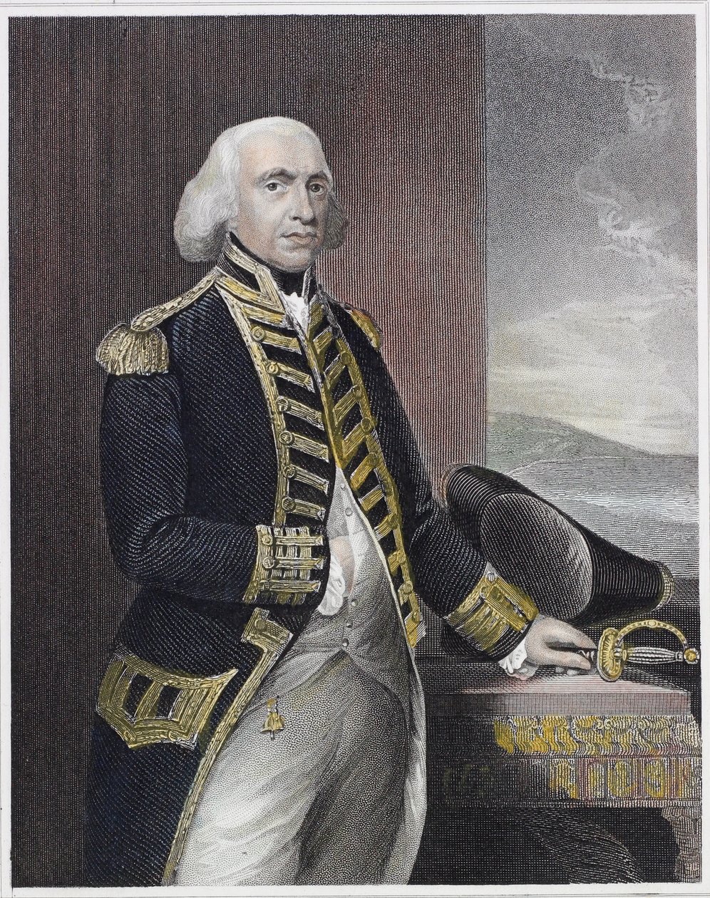 Richard First Earl Howe tekijältä Thomas after Gainsborough