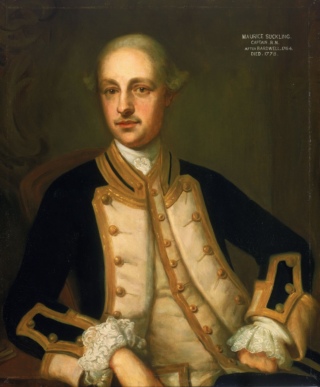 Kapteeni Maurice Suckling (1725-1778) tekijältä Thomas (after) Bardwell