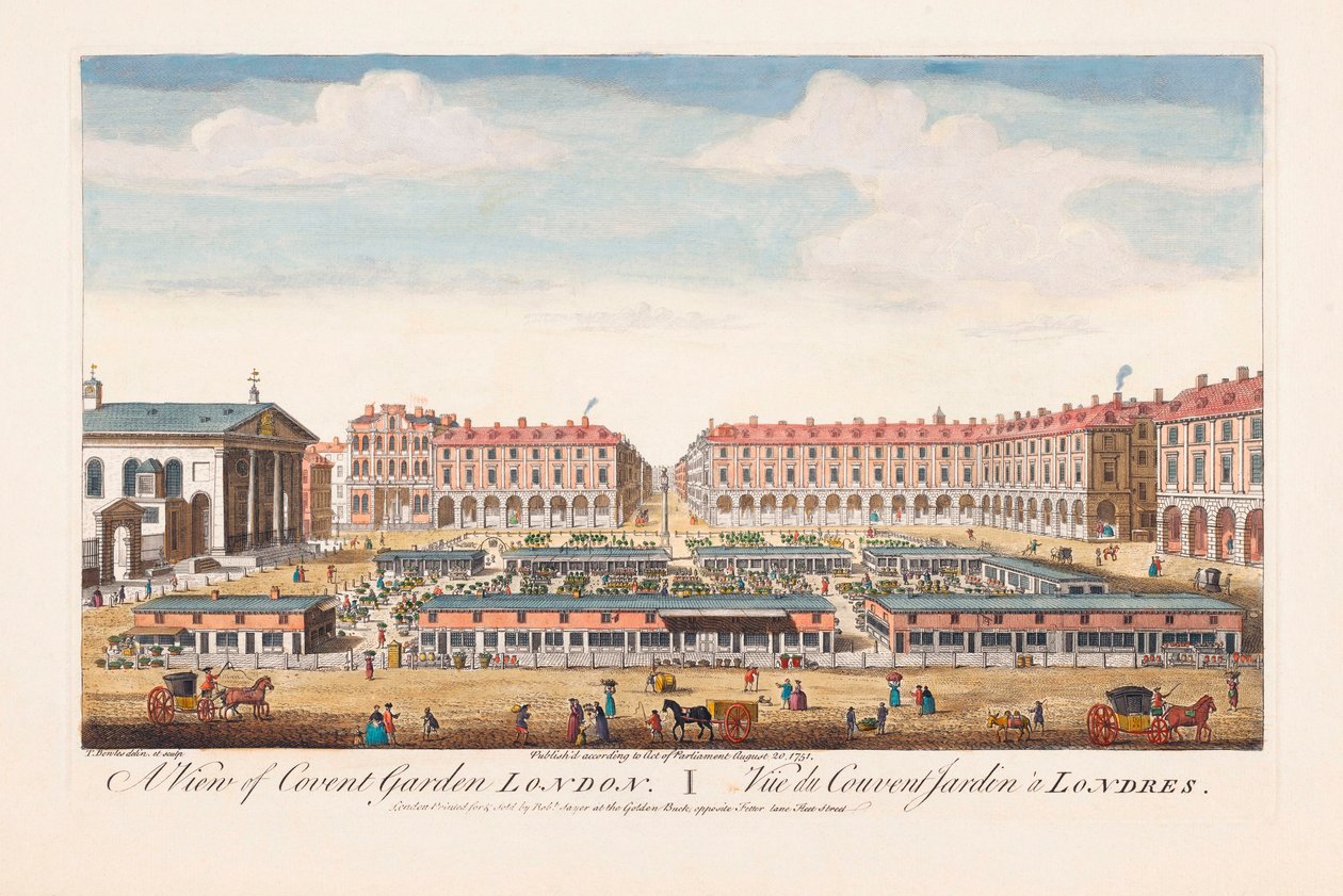Näkymä Covent Gardeniin, Lontooseen tekijältä Thomas (after) Bowles