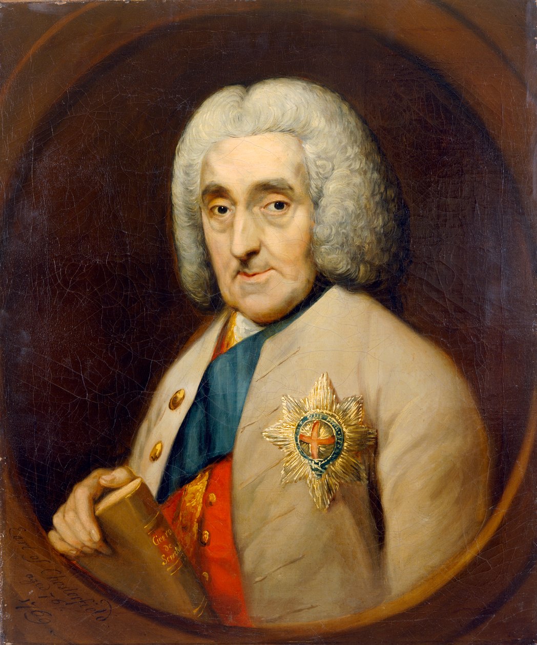 Neljäs Earl of Chesterfield (öljy kankaalle) tekijältä Thomas (after) Gainsborough