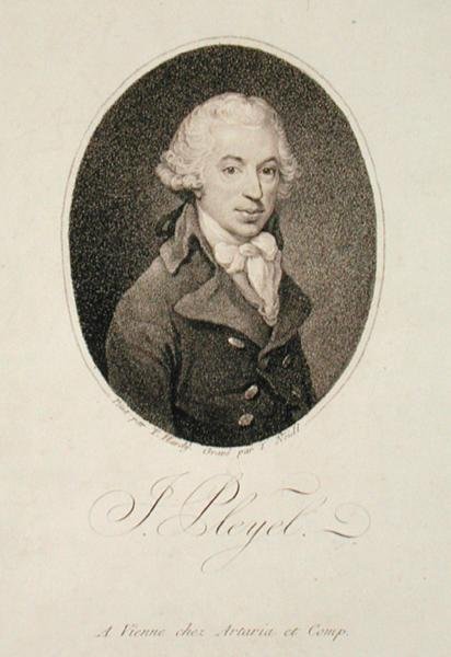 Johann Joseph Neidlin (1776-1832) kaivertama Ignace Pleyelin (1757-1831) muotokuva (kaiverrus) tekijältä Thomas (after) Hardy