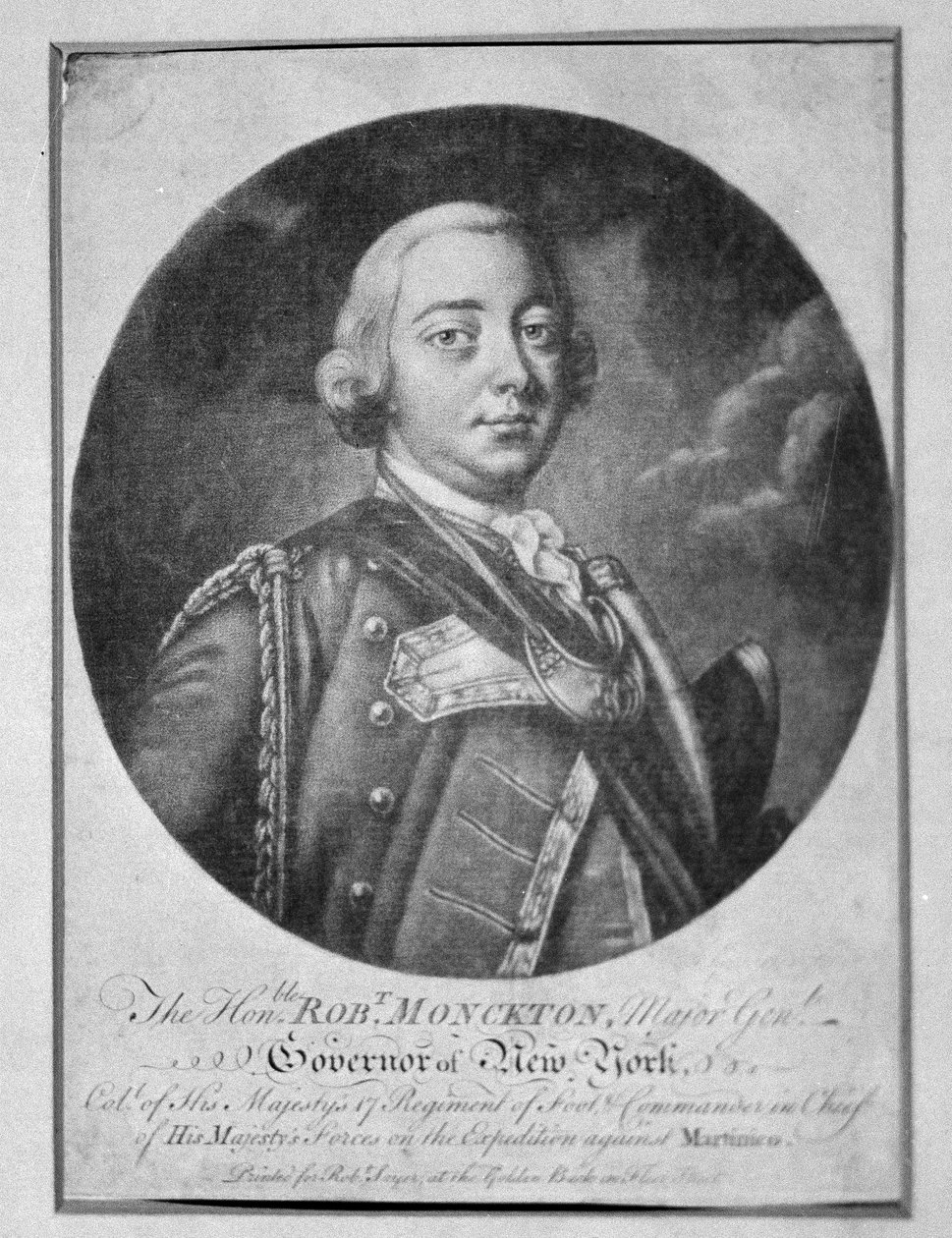 Kenraalimajuri Robert Monckton tekijältä Thomas (after) Hudson