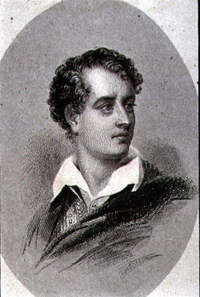 George, Lord Byronin (1788-1824) muotokuva (kaiverrus) tekijältä Thomas (after) Phillips