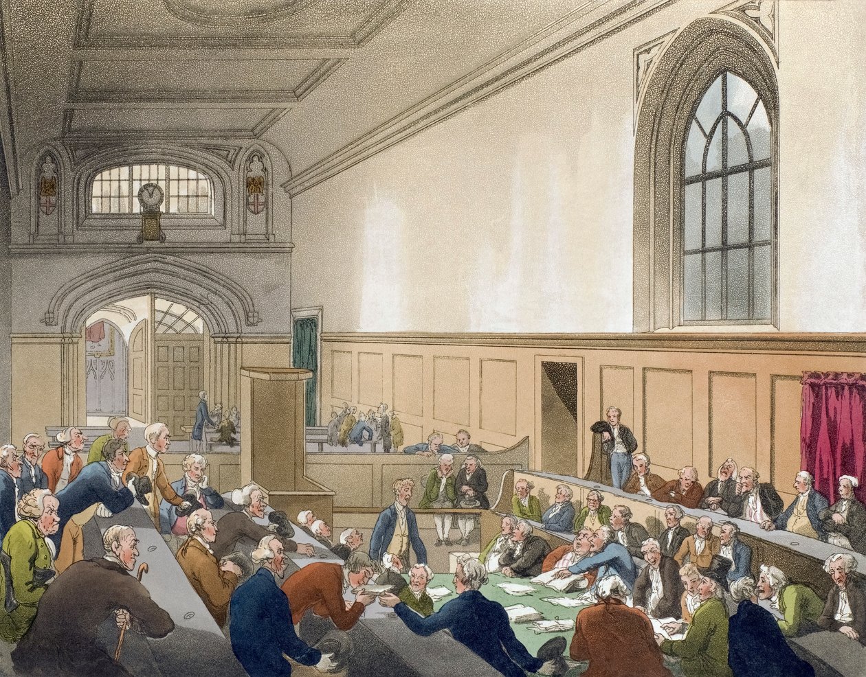 Lontoon mikrokosmos, 1800-luvun alku (painettu) tekijältä Thomas (after) Rowlandson