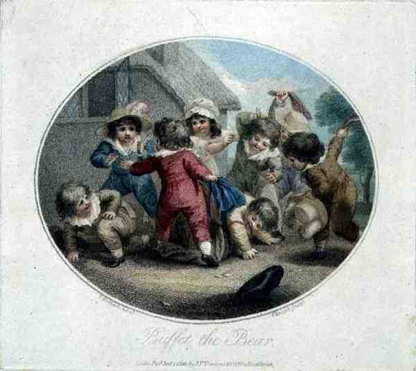Buffet the Bear, kaiverrus Charles Knight (1743-n. 1826), pub. Kirjailija: J.F. Tomkins tekijältä Thomas (after) Stothard