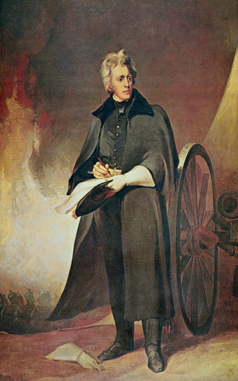 Kenraali Andrew Jackson (väri litho) tekijältä Thomas (after) Sully