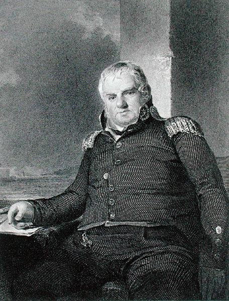 Kenraali Jonathan Williams (1750-1815) kaiverrus Richard W. Dodson (1812-67) (kaiverrus) tekijältä Thomas (after) Sully