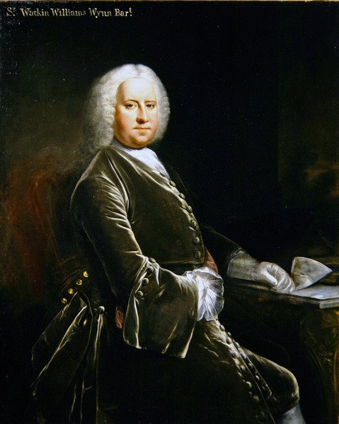 Sir Watkin Williams Wynnin muotokuva, 3rd Bt., 1730-luvun lopulla (öljy kankaalle) tekijältä Thomas (attr. to) Frye
