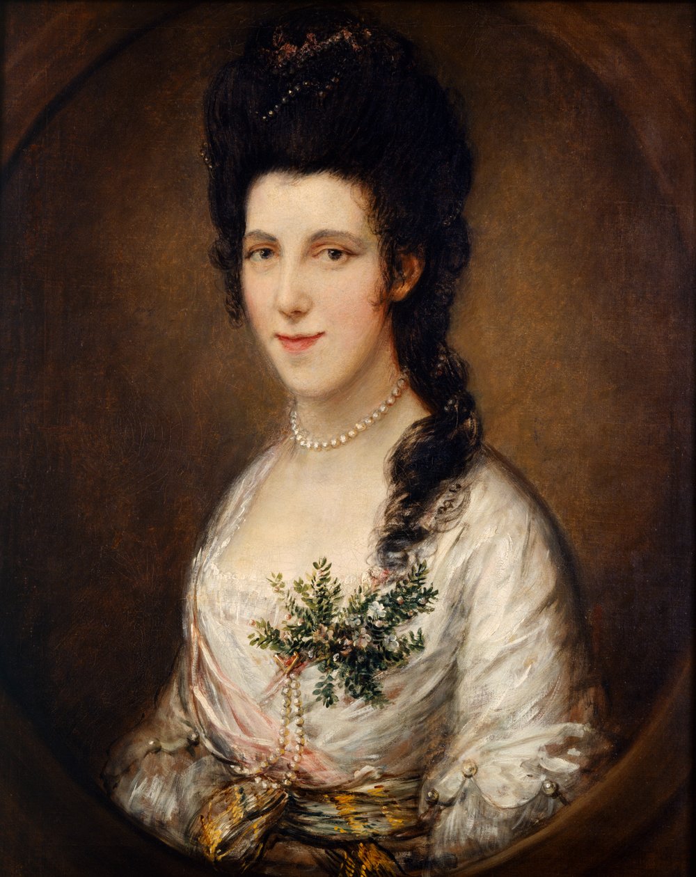 Naisen muotokuva (öljy kankaalle) tekijältä Thomas (attr. to) Gainsborough