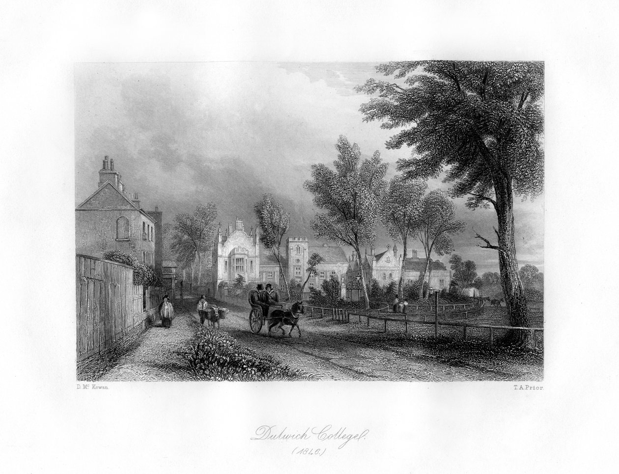 Dulwich College, Dulwich, Kaakkois-Lontoo, 1846. tekijältä Thomas Abel Prior