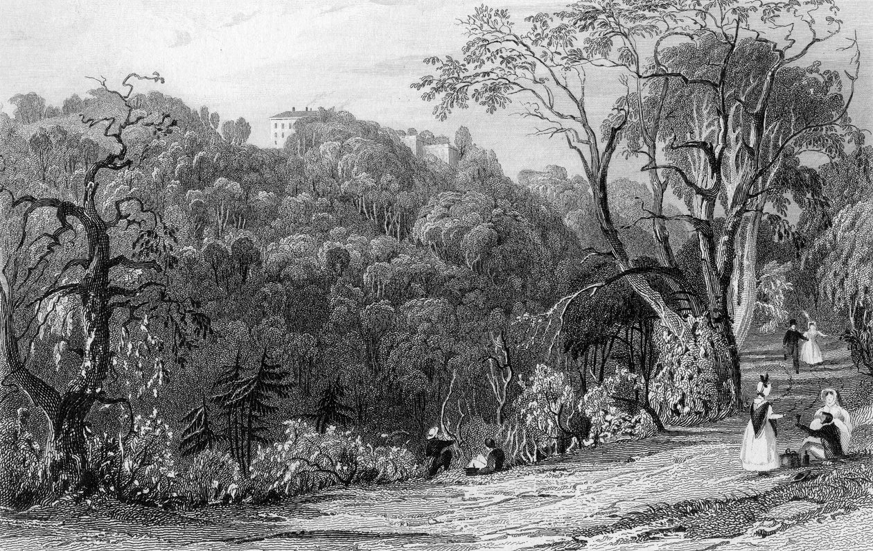 Castle Eden Hall, Durham, 1833 tekijältä Thomas Allom