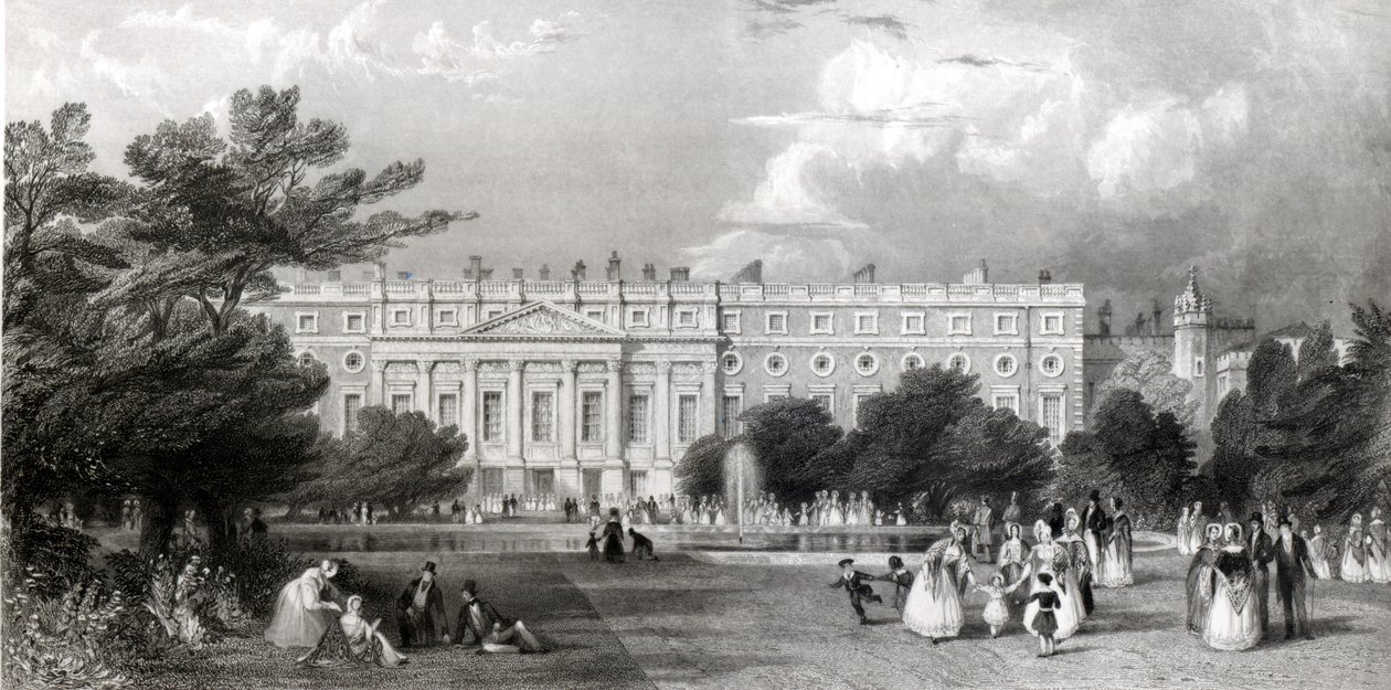 Hampton Courtin palatsi tekijältä Thomas Allom