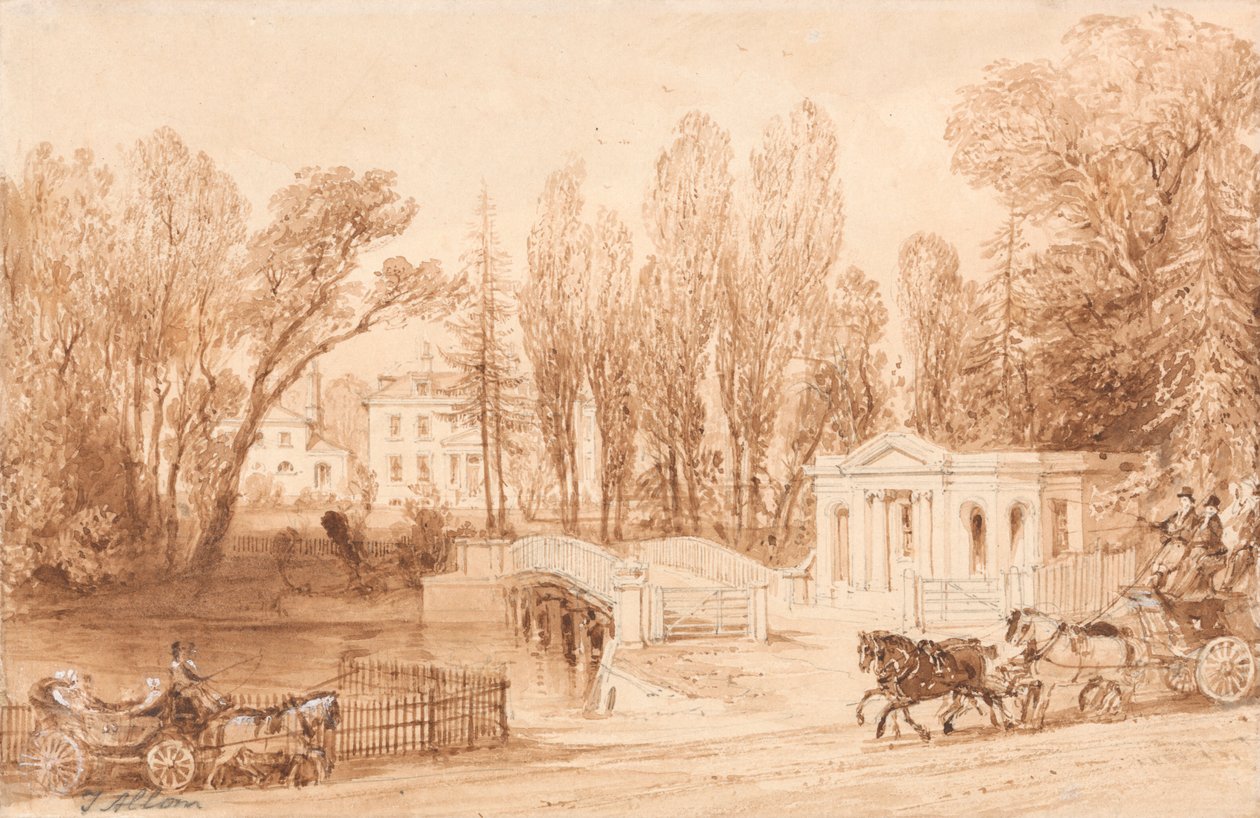 Thorncroft, lähellä Leatherheadia tekijältä Thomas Allom