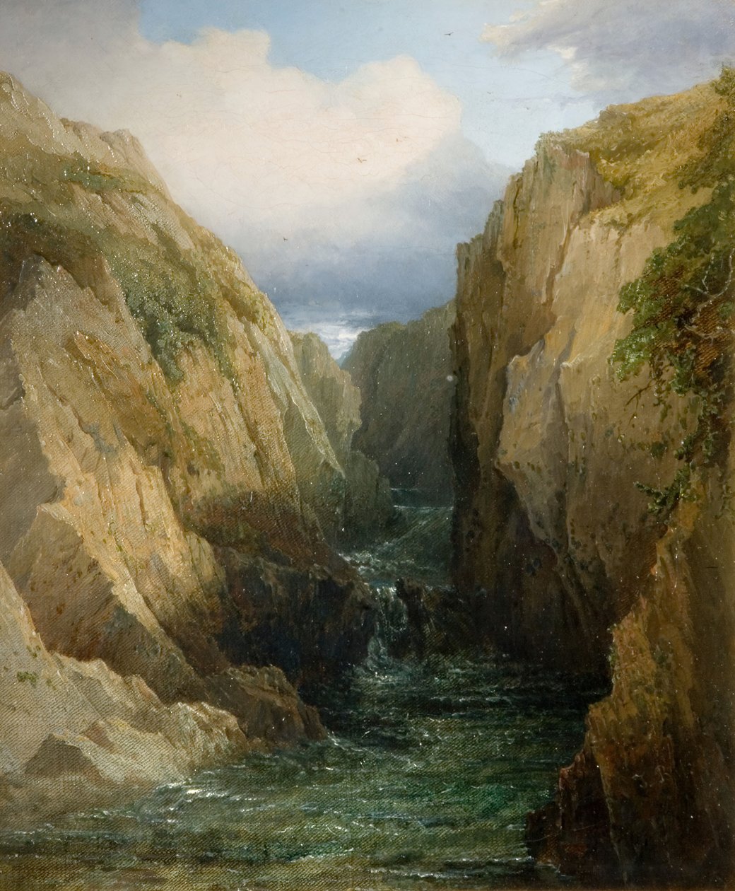 Rokko ja joki Irlannissa, 1860. tekijältä Thomas Baker