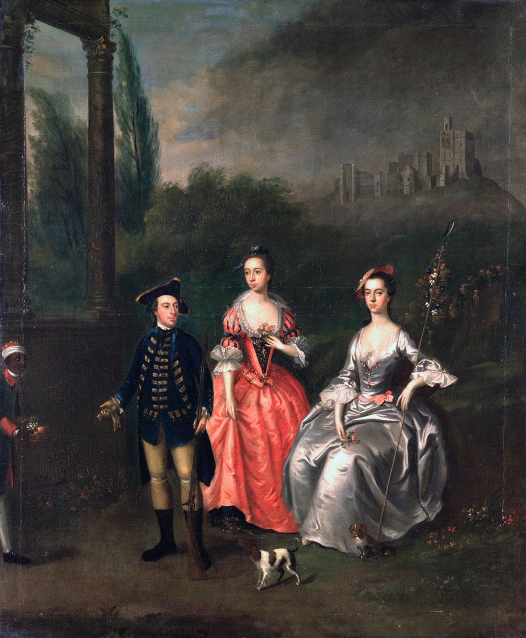 Kapteeni Fenwickin, hänen vaimonsa Isabella Orden ja sisarensa Annin muotokuva, n. 1746 tekijältä Thomas Bardwell