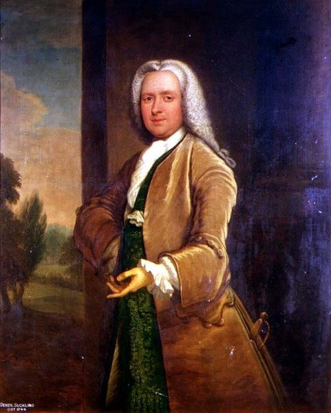 Denzil Sucklingin muotokuva (k.1744) (öljy) tekijältä Thomas Bardwell