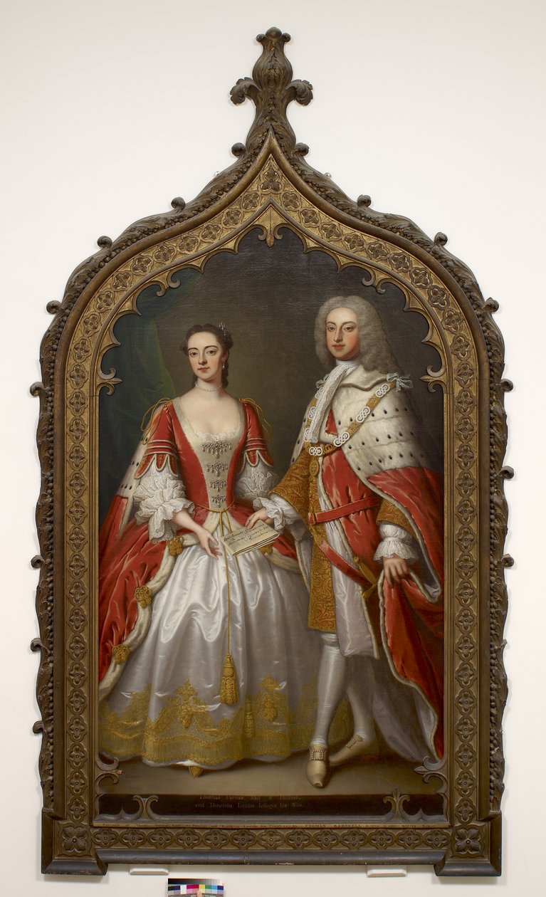 Thomas Fermor, 1. Pomfretin jaarli ja Henrietta Louisa, Pomfretin kreivitär, noin 1750. tekijältä Thomas Bardwell