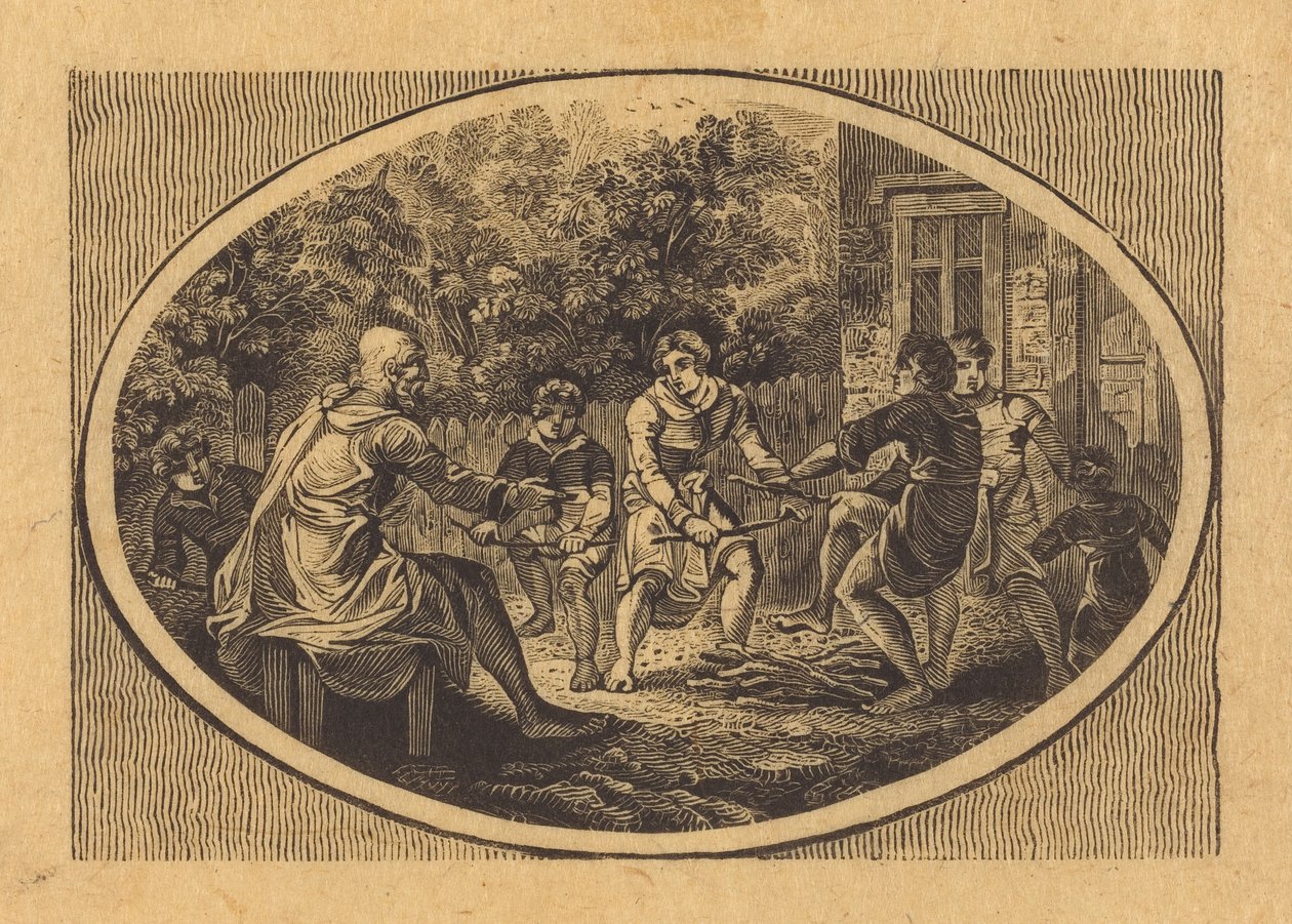 Der alte Mann und seine Söhne tekijältä Thomas Bewick