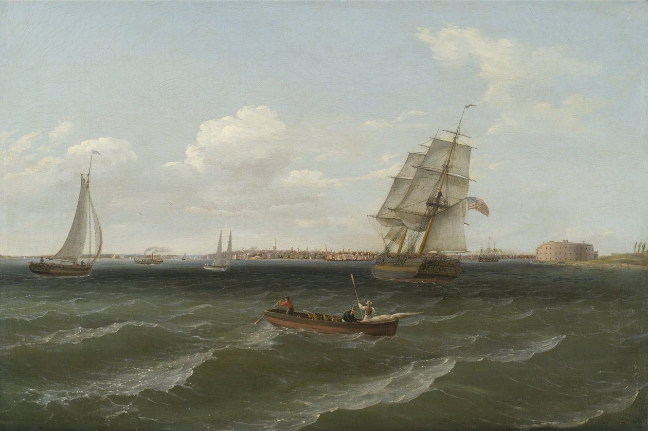 New Yorkin satama, 1813 tekijältä Thomas Birch