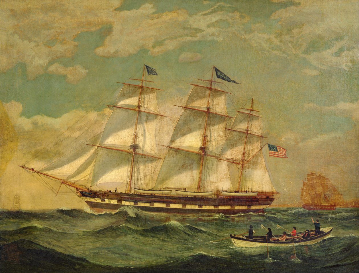 Laiva Houqua tekijältä Thomas Birch