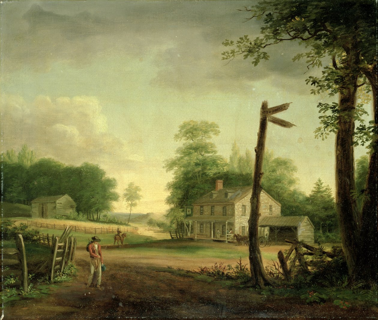 Wayside Inn reitillä Philadelphiaan tekijältä Thomas Birch