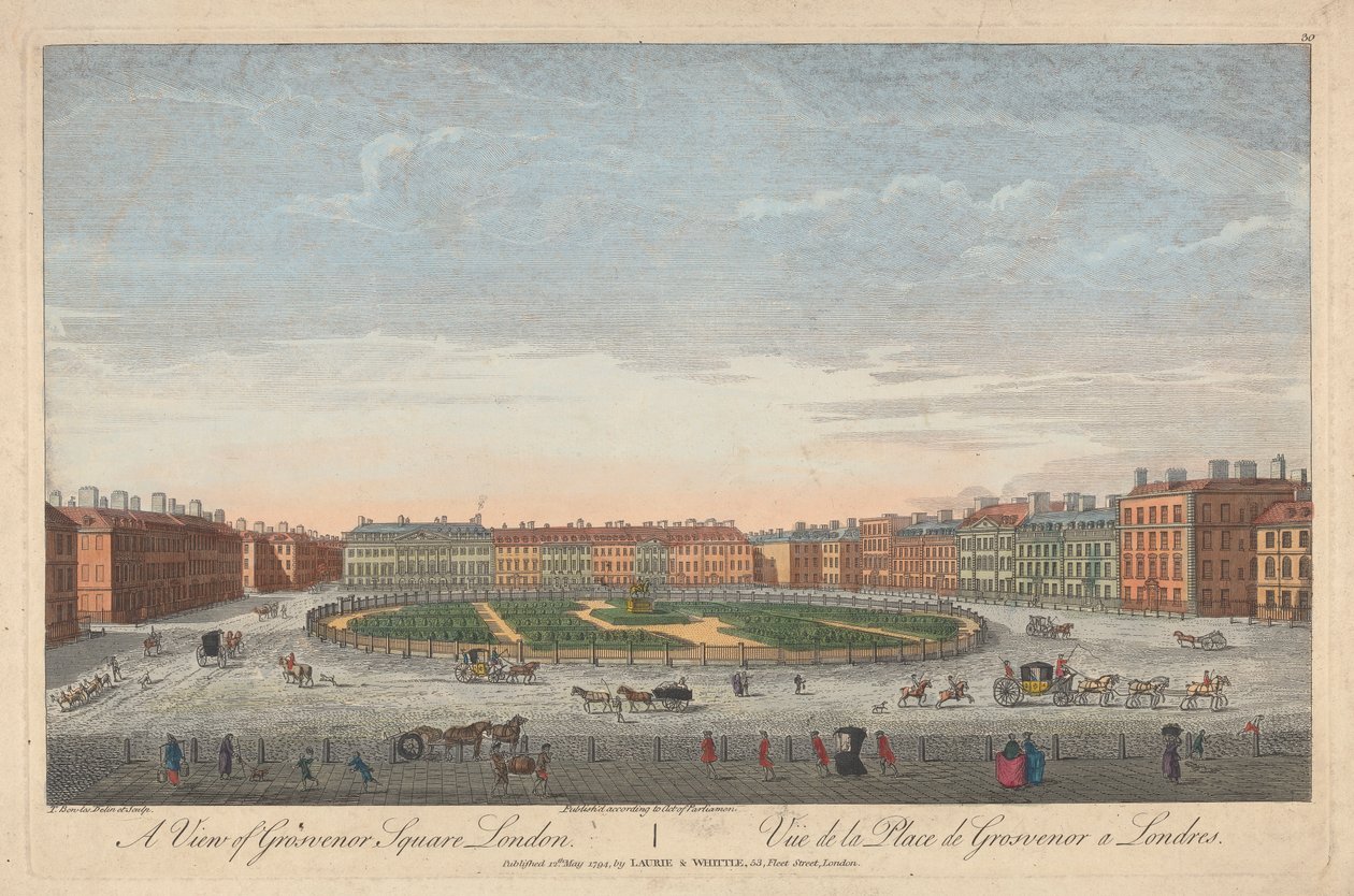 Näkymä Grosvenor Squarelle, Lontooseen tekijältä Thomas Bowles