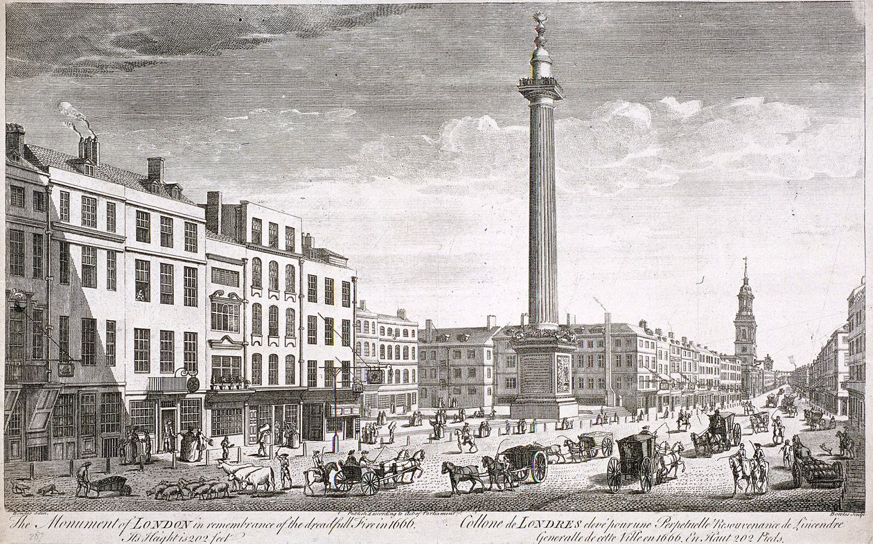 Fish Street Hill, Lontoo, c1750 tekijältä Thomas Bowles