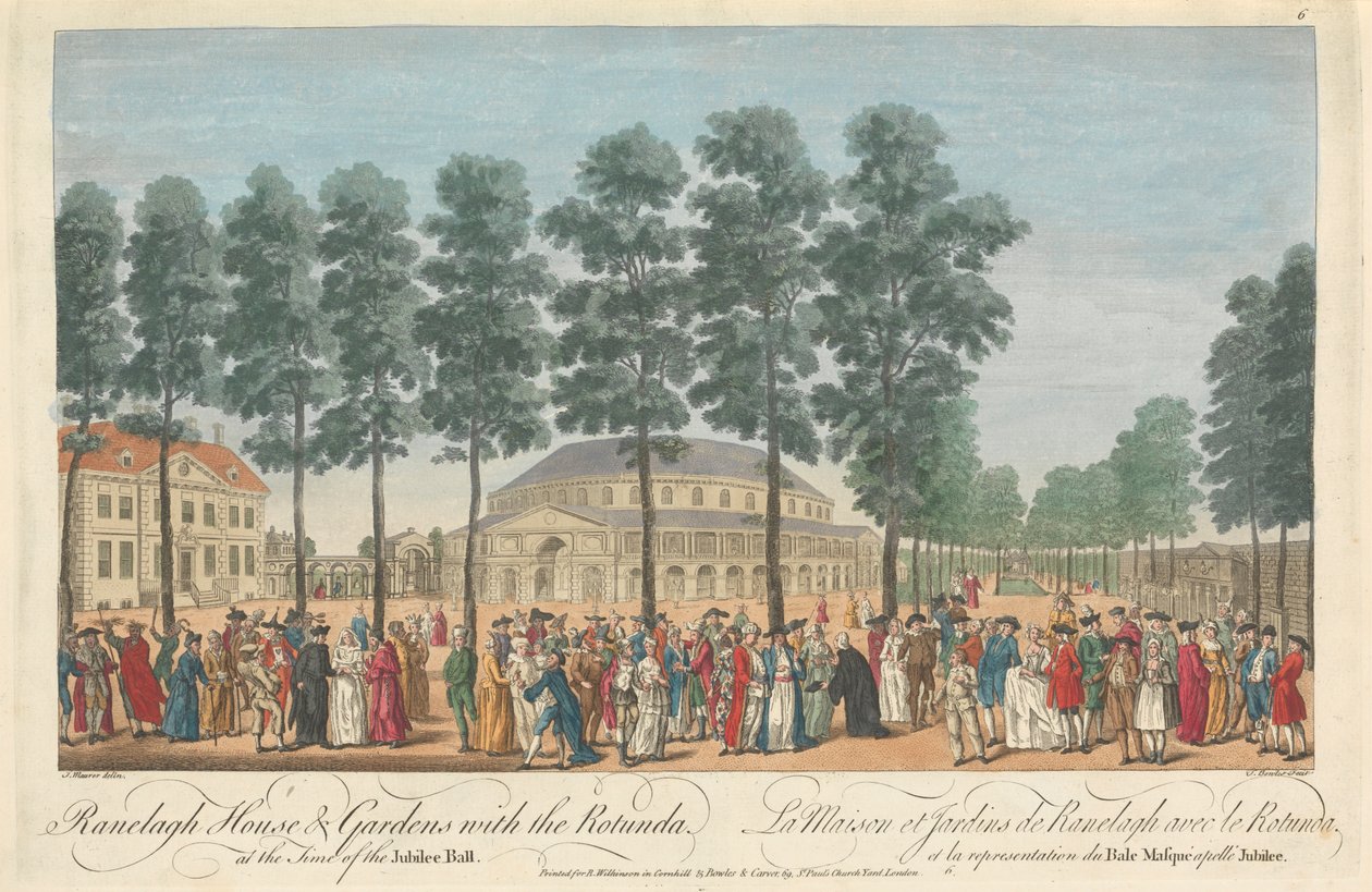 Ranelagh House & Gardens ja Rotunda juhlavuoden aikana tekijältä Thomas Bowles